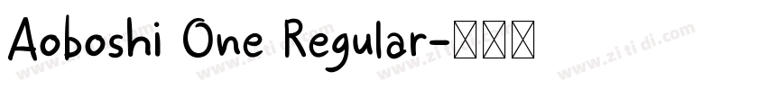 Aoboshi One Regular字体转换
